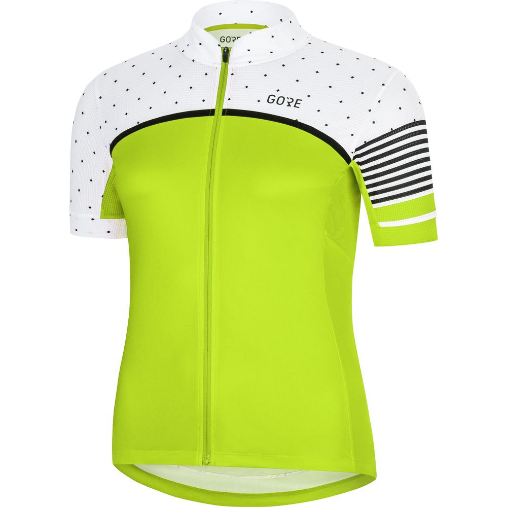 white and green jersey