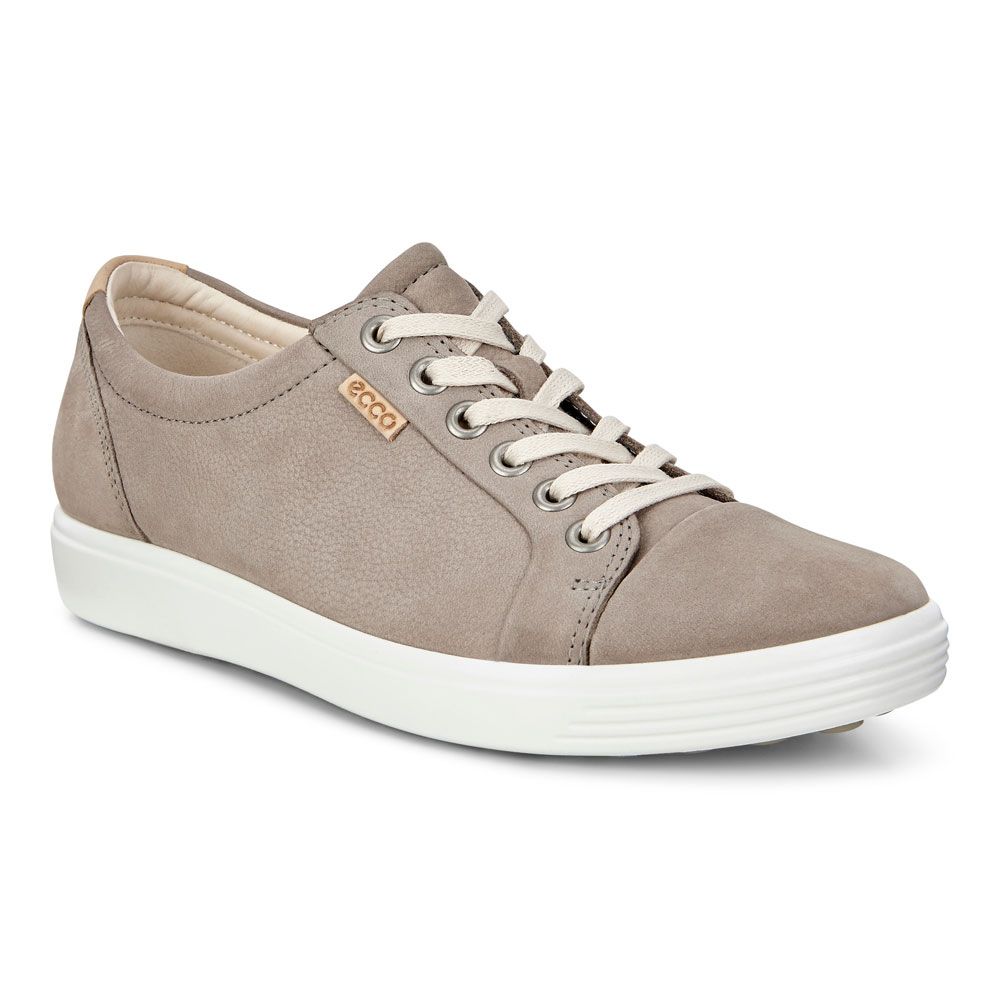 ecco brown leather sneakers