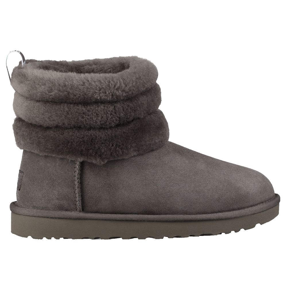 ugg fluff mini quilted logo boots women's