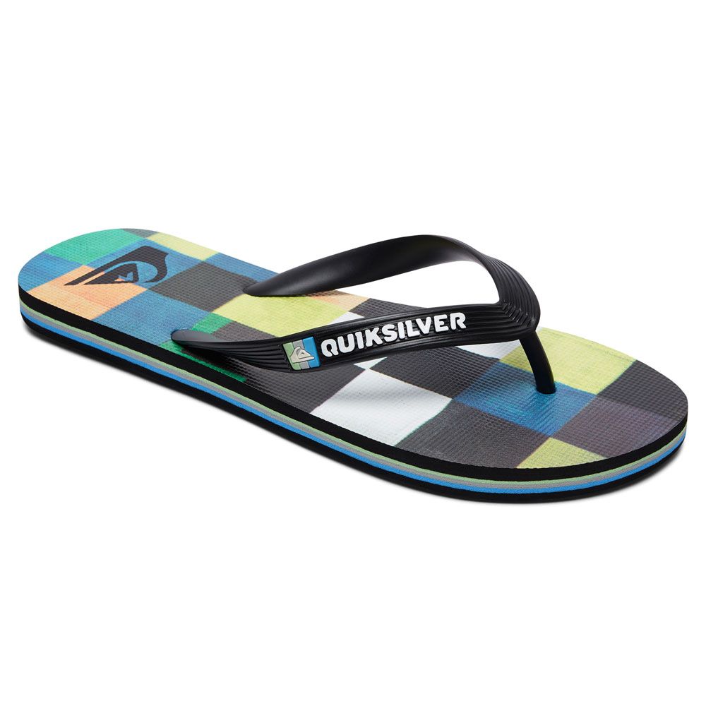 black quiksilver flip flops