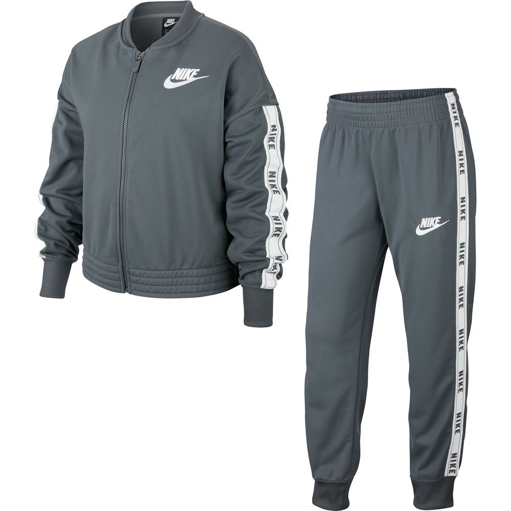 nike grey and white tracksuit