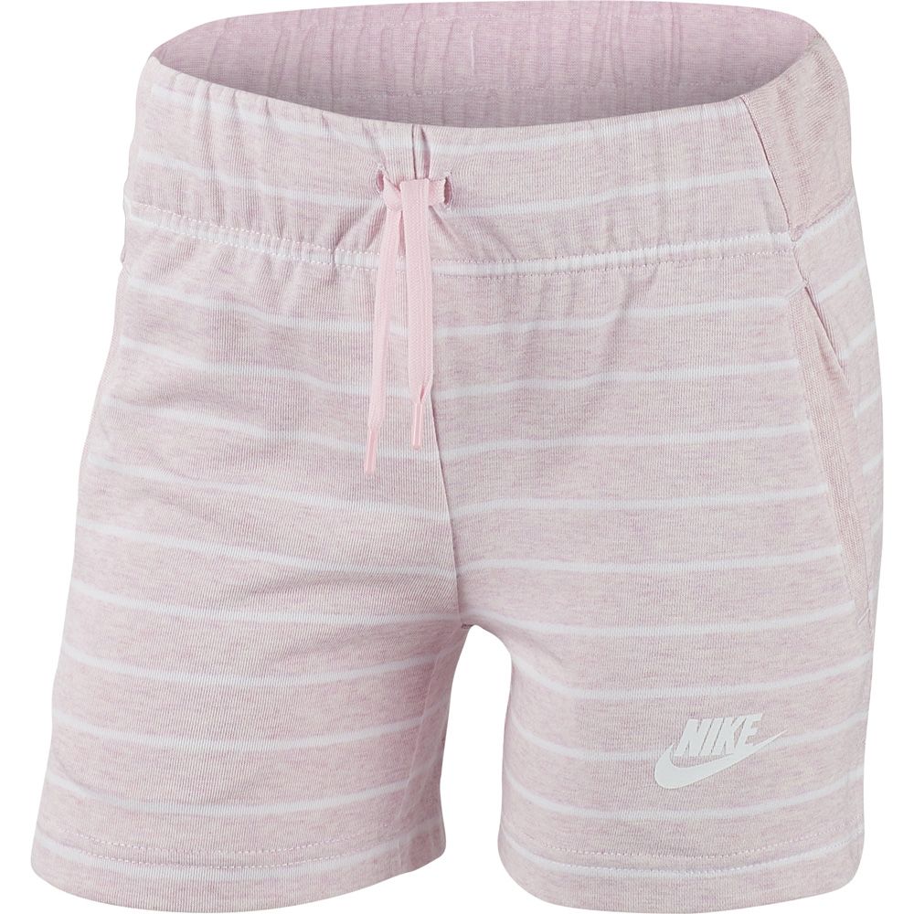 pink and white nike shorts