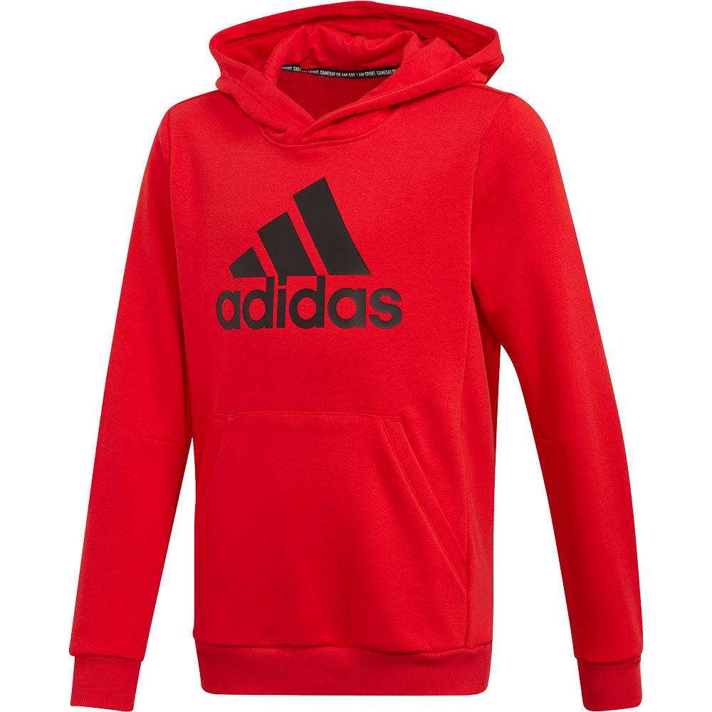 red adidas hoodie black logo