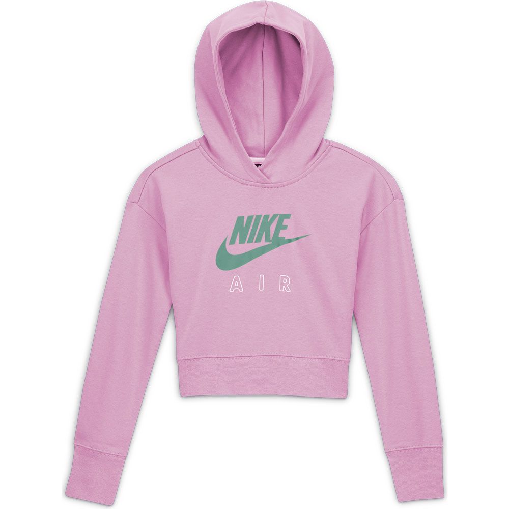 nike pink crop hoodie