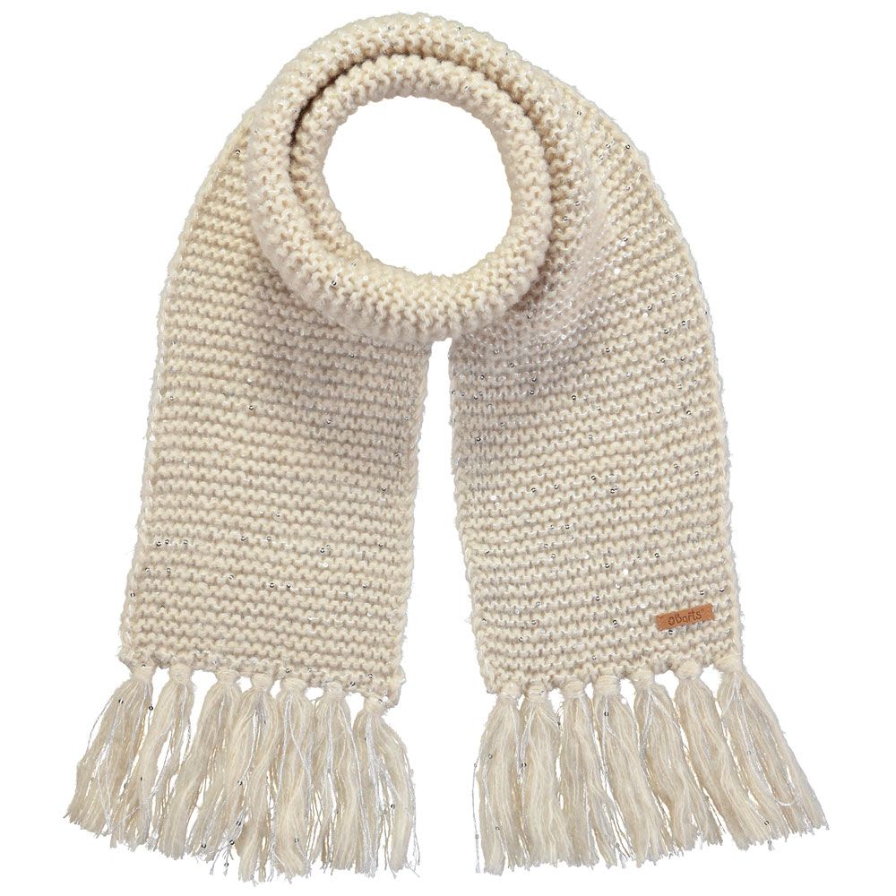 cream sparkly scarf