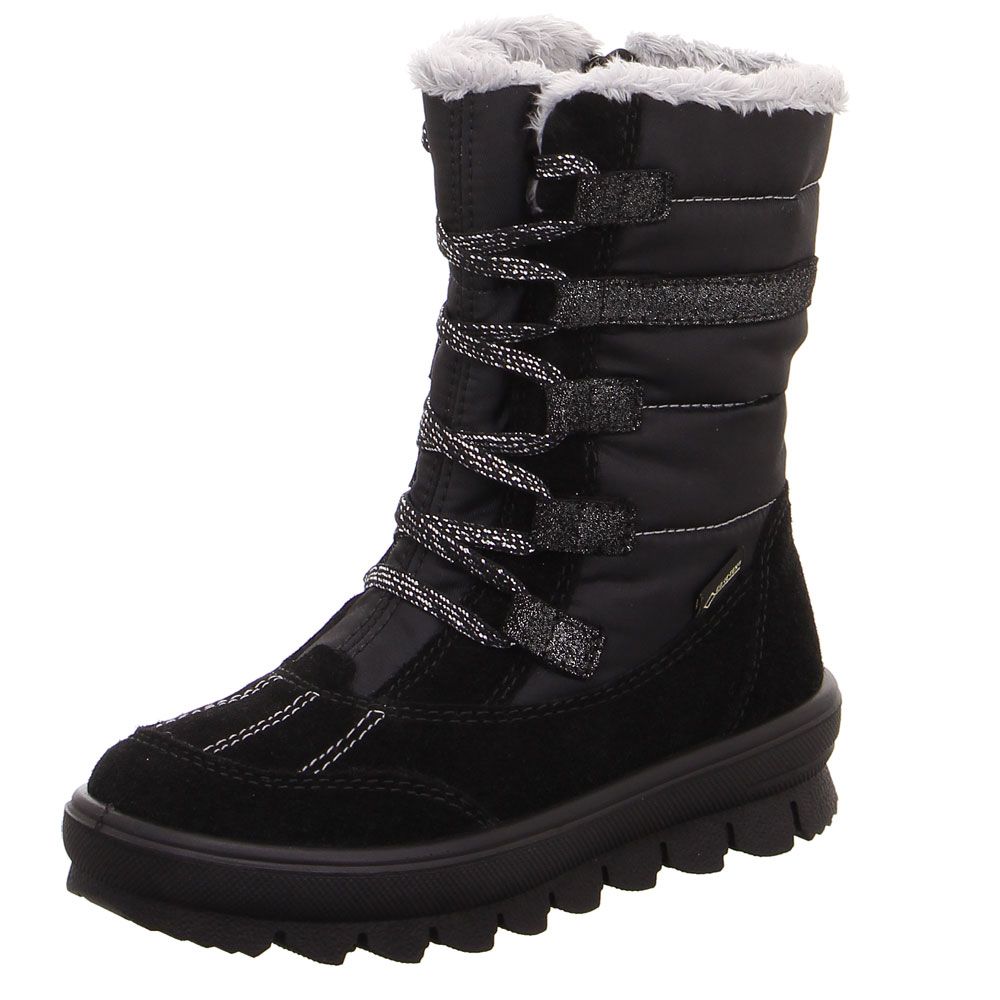 kids black winter boots