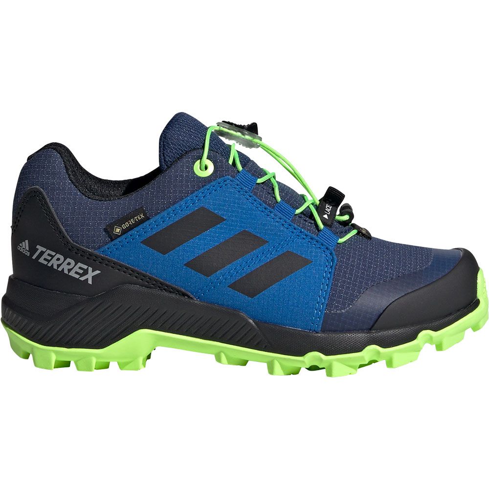 adidas - Terrex GTX Hiking Shoes Kids tech indigo core black signal green  at Sport Bittl Shop