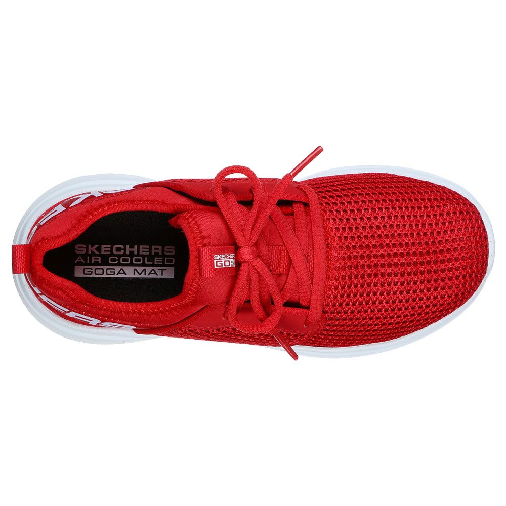 sketchers red trainers