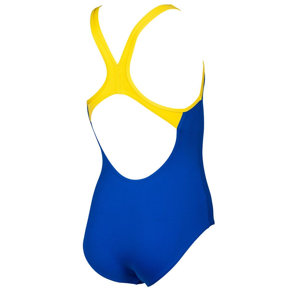 blue and yellow bathing suit