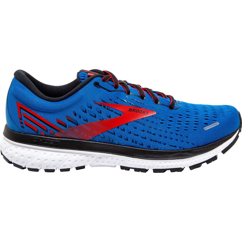 brooks shoes red white blue