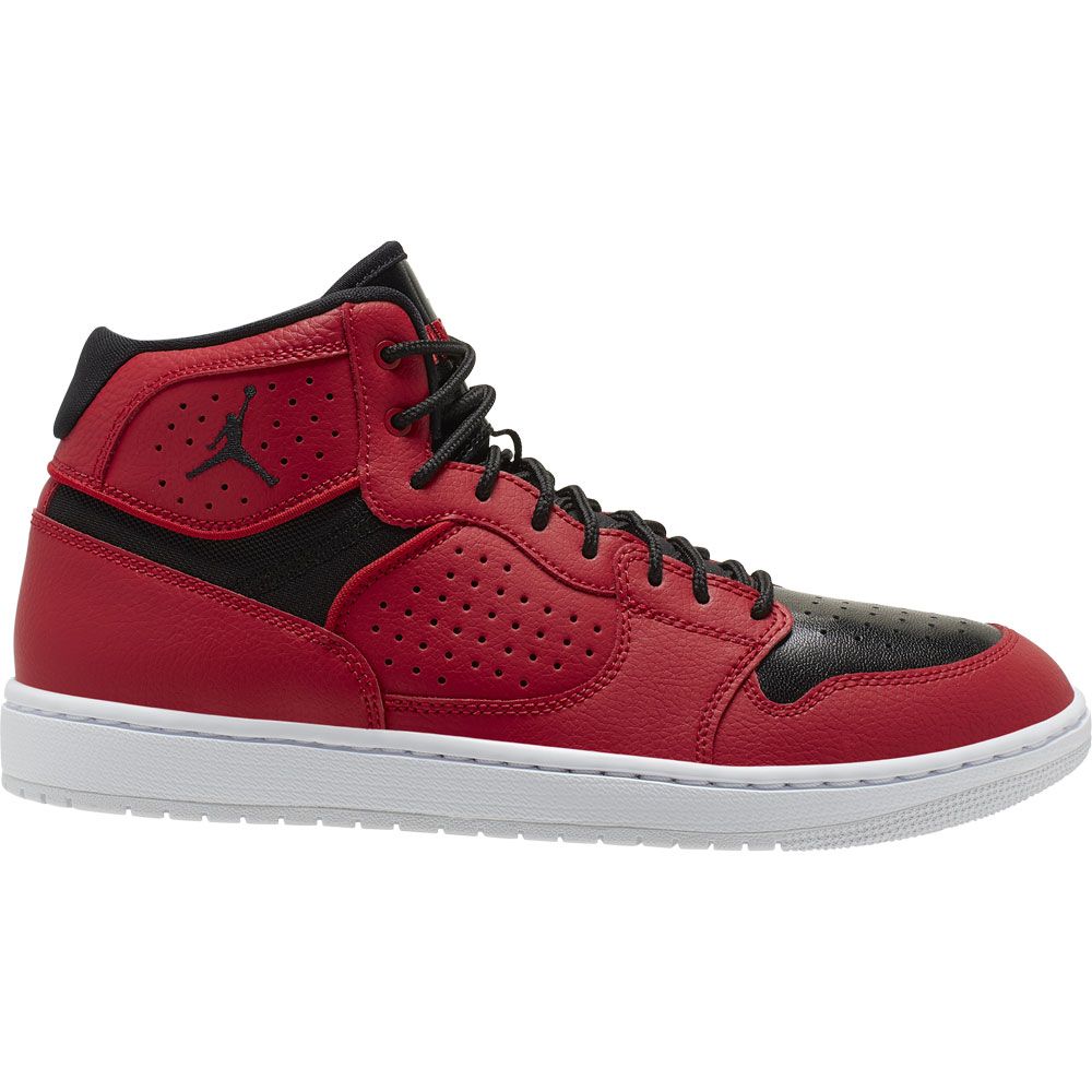 jordan basketball shoes black and red