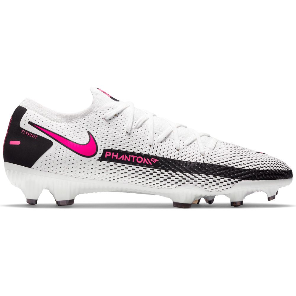 pink and white nike boots