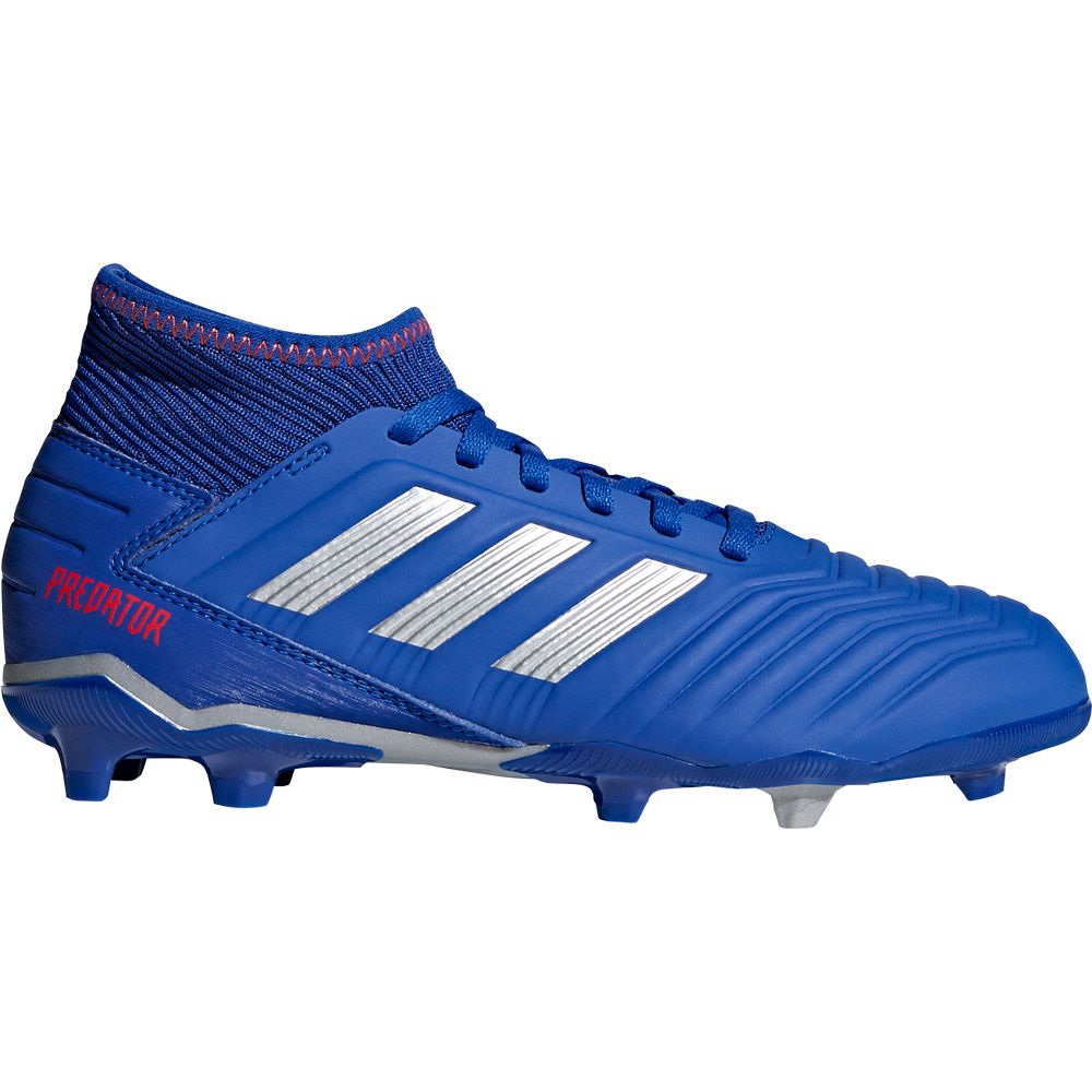 red and blue football boots