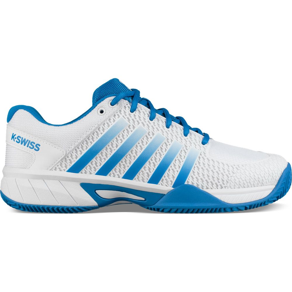 K Swiss Express Light Hb Tennis Shoes Men White Brilliant Blue At Sport Bittl Shop