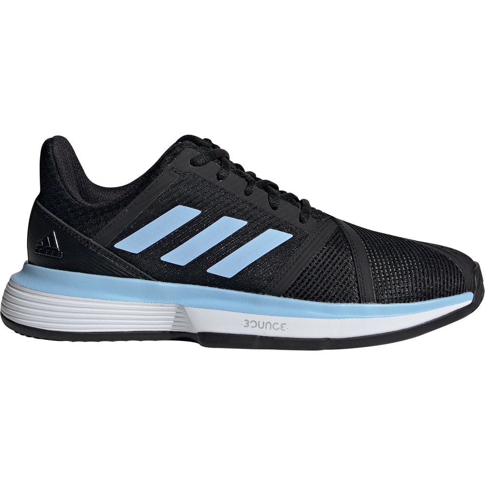 adidas black blue shoes