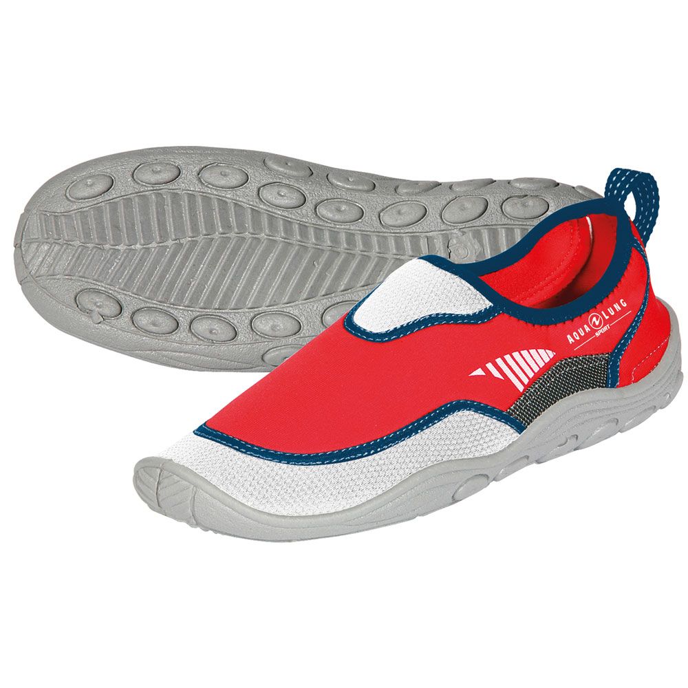 red swim shoes