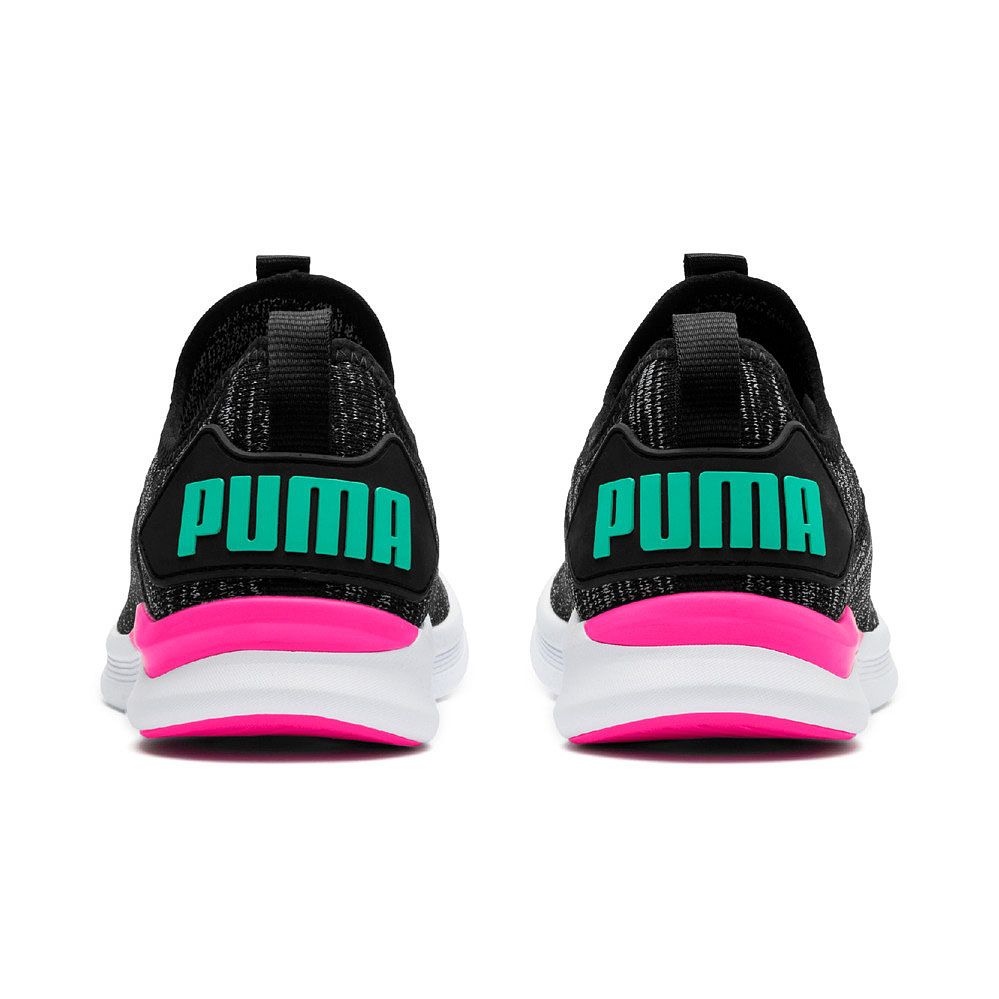 puma black and pink shoes