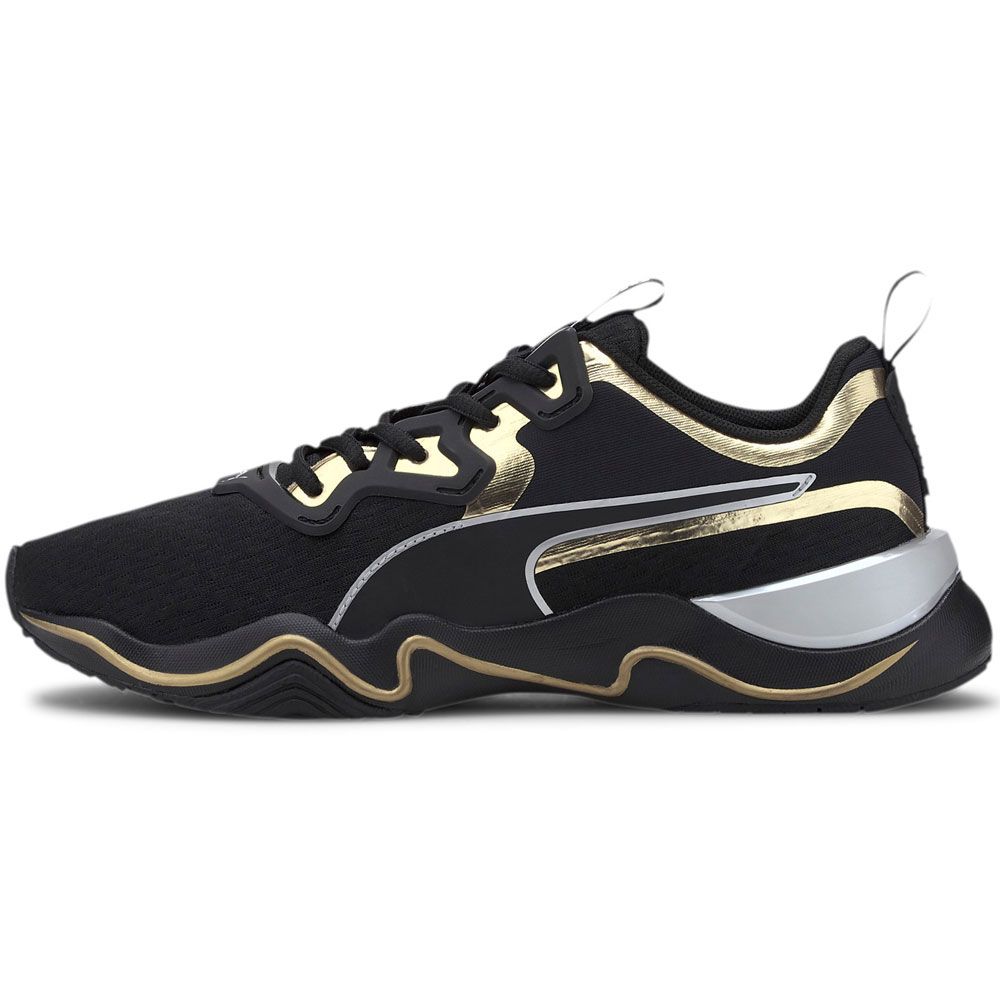 black and gold puma shoes