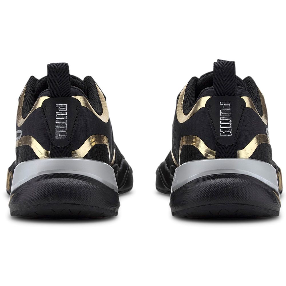 puma black gold shoes
