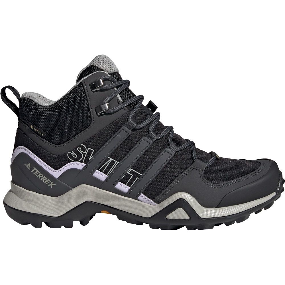 adidas - Terrex Swift R2 Mid GTX Hiking Shoes Women core black dgh solid  grey purple tint at Sport Bittl Shop