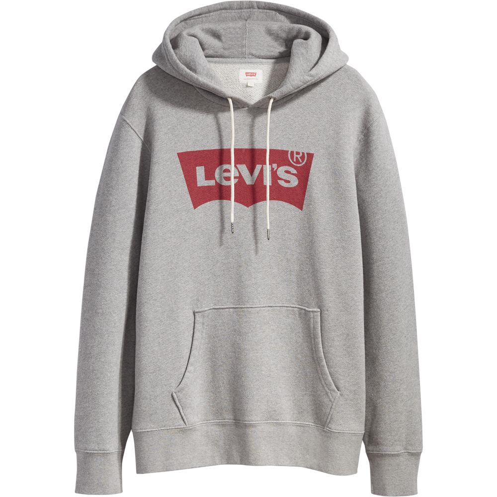 levi's graphic sports hoodie grey