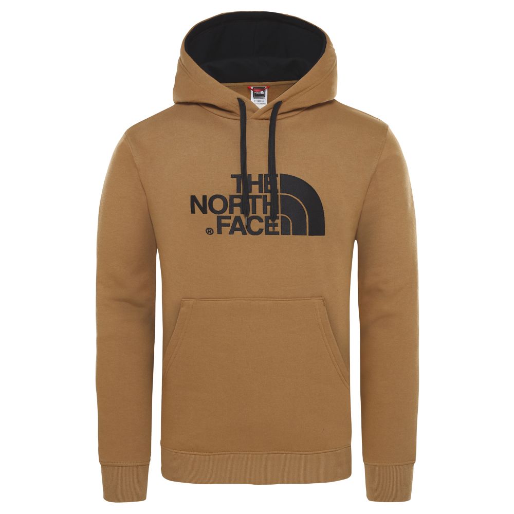north face drew peak hoodie khaki