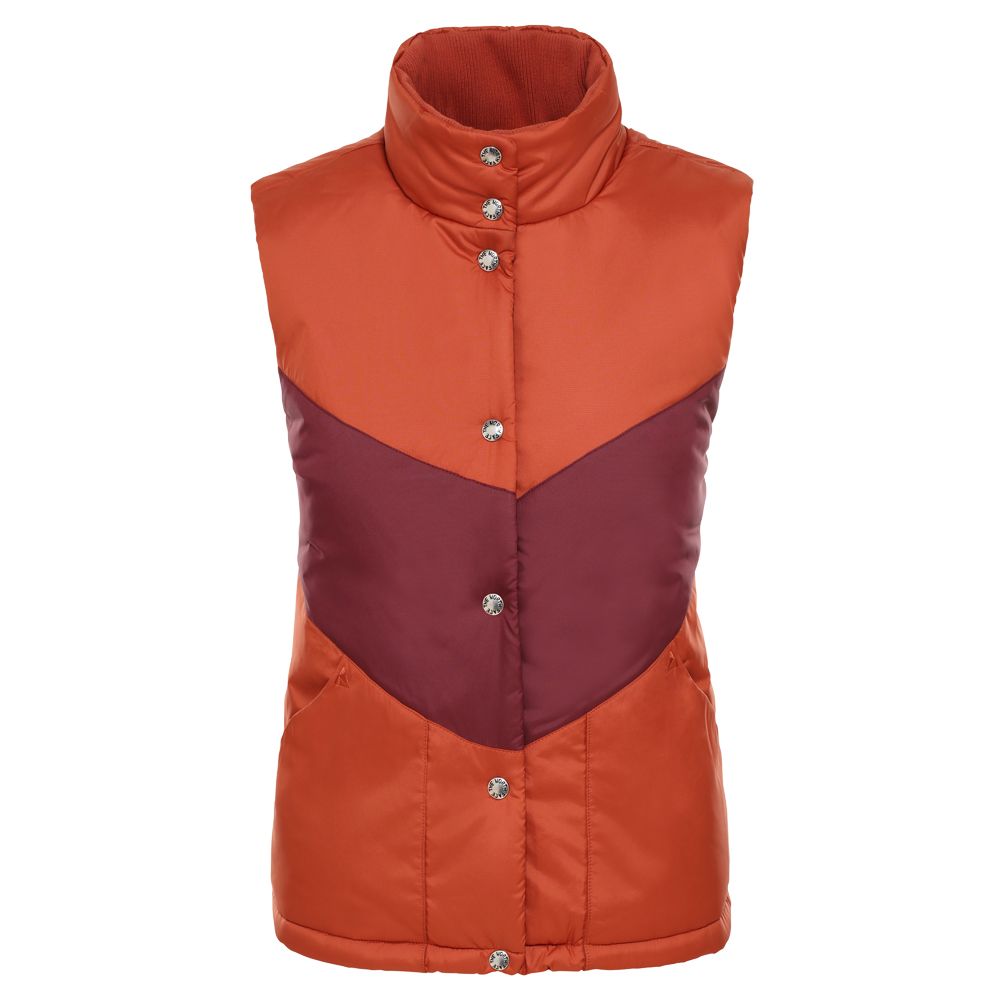 north face red vest womens
