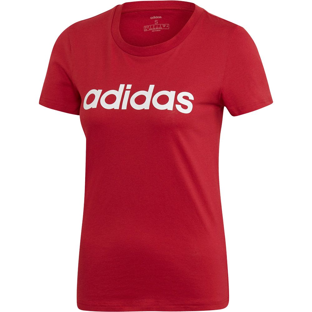 red adidas shirt womens