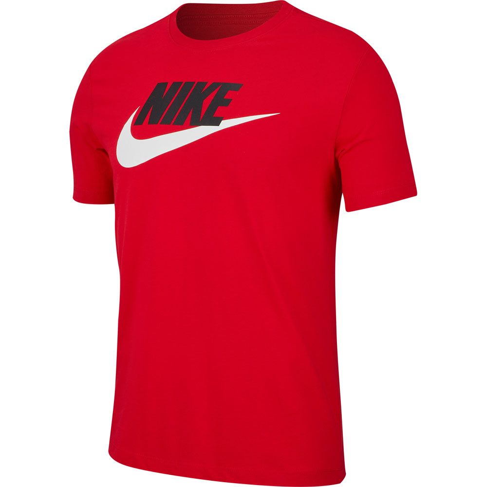 red black and white nike shirt